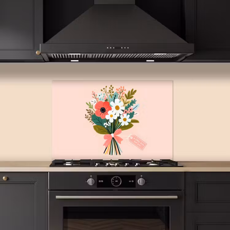 Fond de hotte - Bouquet - Noeud - Carte - Citation — 5