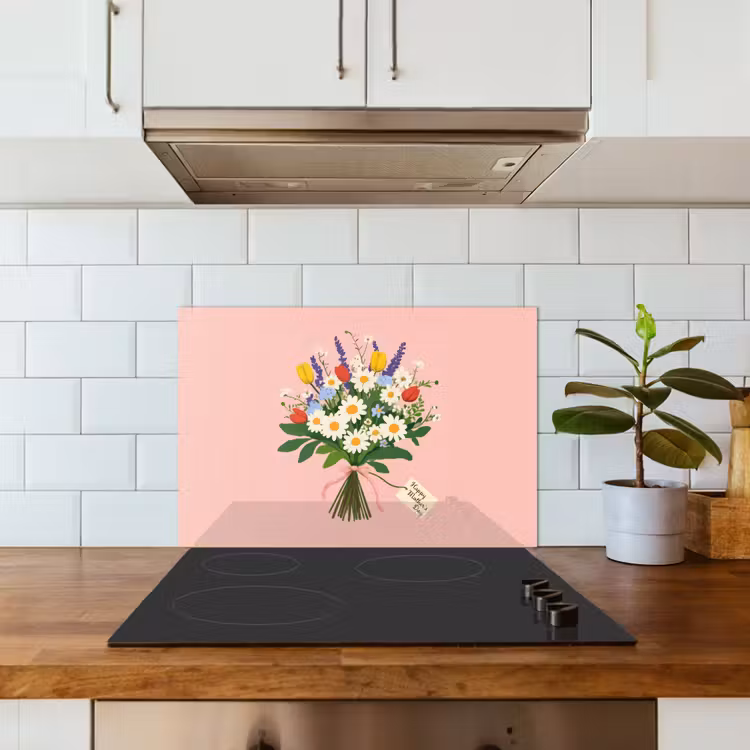Fond de hotte - Fleurs - Ruban - Carte — 3