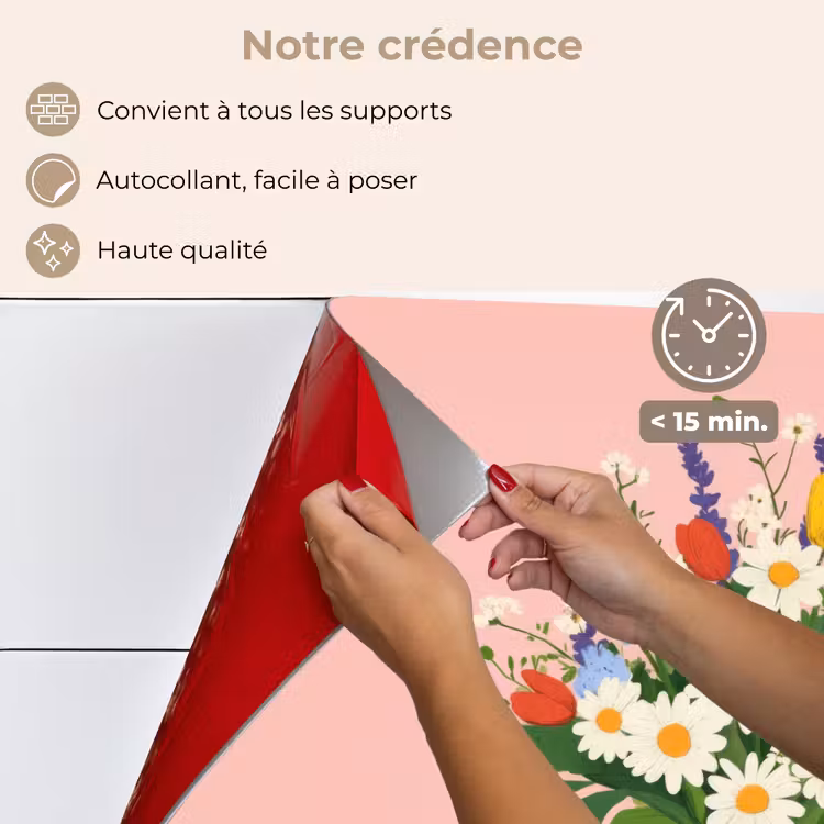Fond de hotte - Fleurs - Ruban - Carte — 4