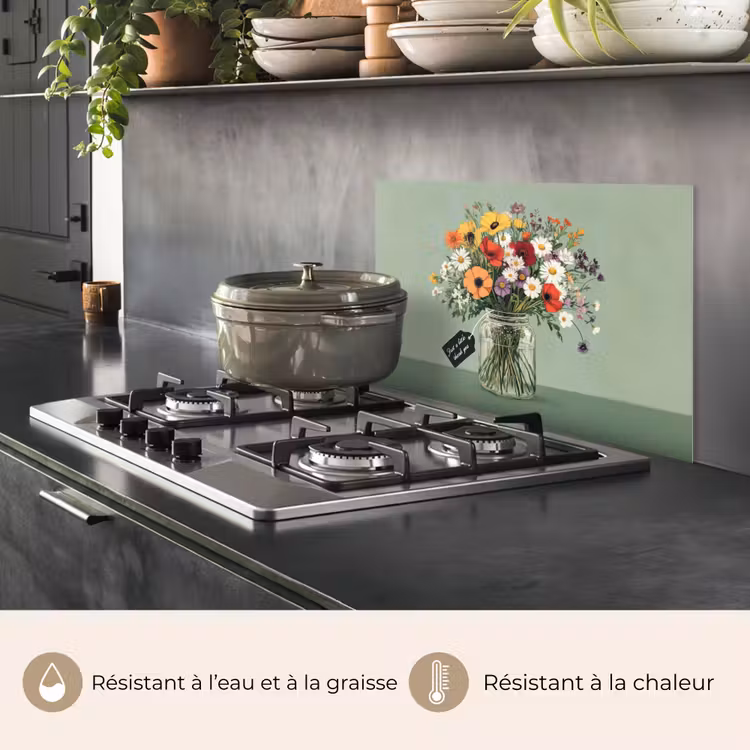 Fond de hotte - Fleurs - Vase - Carte — 2