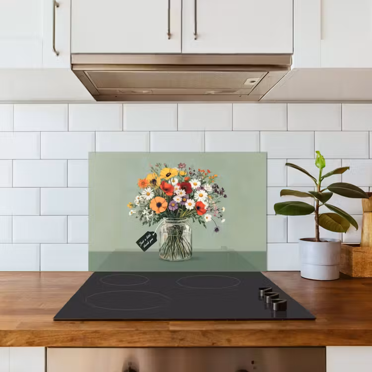 Fond de hotte - Fleurs - Vase - Carte — 3