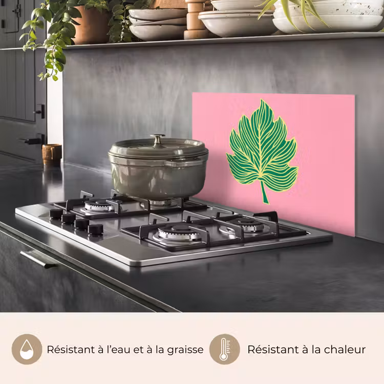 Fond de hotte - Feuille - Vert - Illustration - Minimaliste — 2