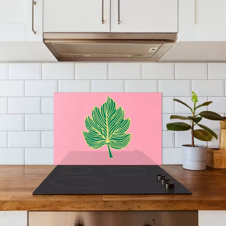Fond de hotte - Feuille - Vert - Illustration - Minimaliste — 3