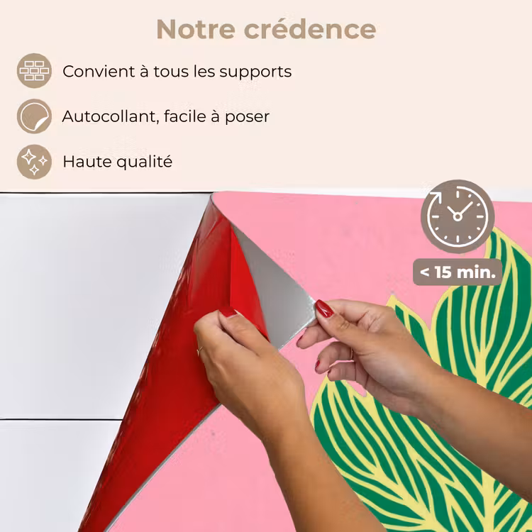 Fond de hotte - Feuille - Vert - Illustration - Minimaliste — 4