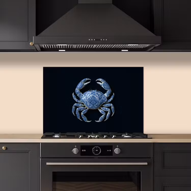 Fond de hotte - Crabe - Bleu de Delft - Animaux — 5