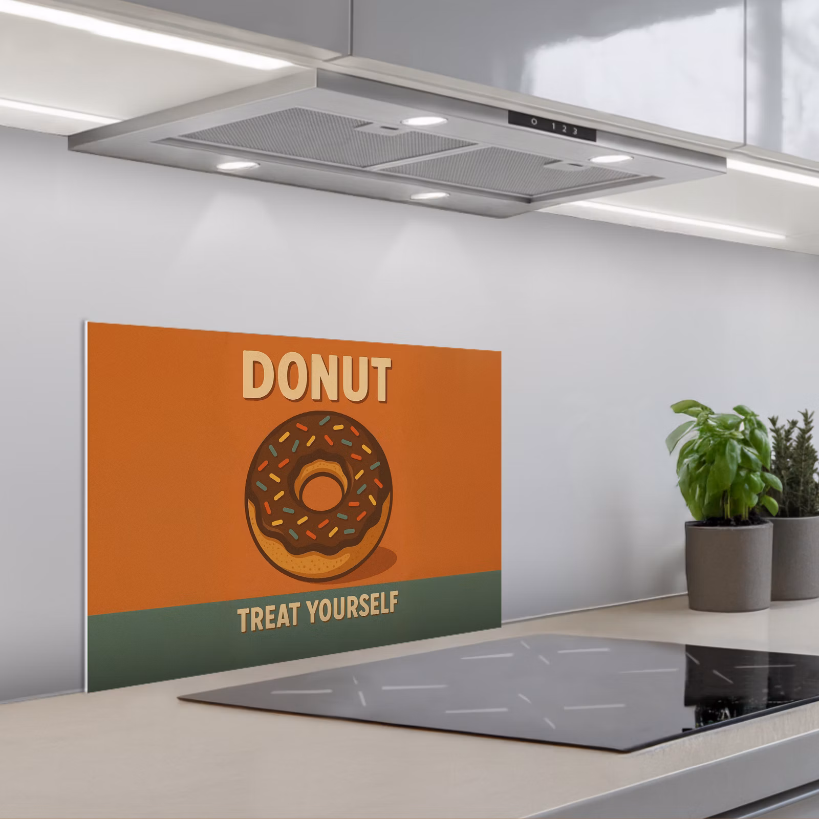 Fond de hotte - Donut - moucheté - coloré - citation — 1
