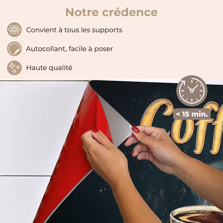 Fond de hotte - Café - Plat - Grains de café - Rétro — 4