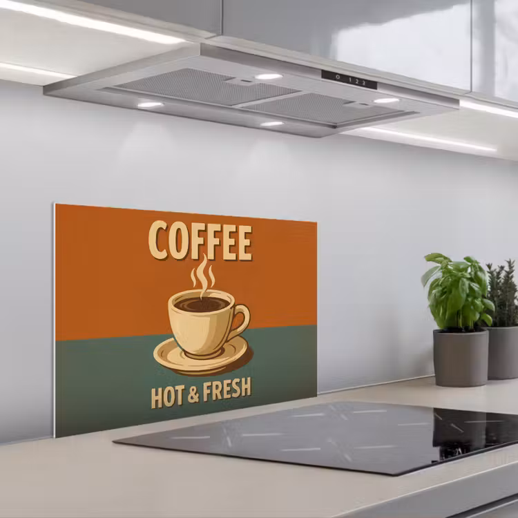 Fond de hotte - Café - Tasse - Vintage - Citation — 1