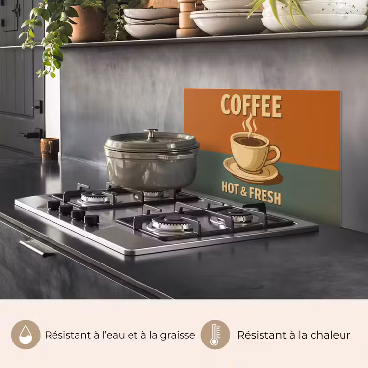 Fond de hotte - Café - Tasse - Vintage - Citation — 2