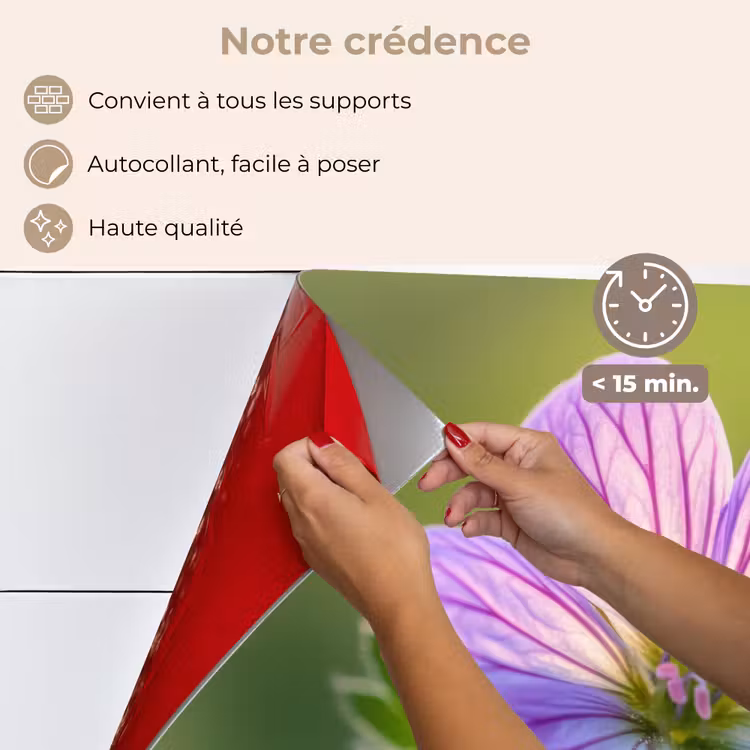 Fond de hotte - Fleur - Gros plan - Violet — 4
