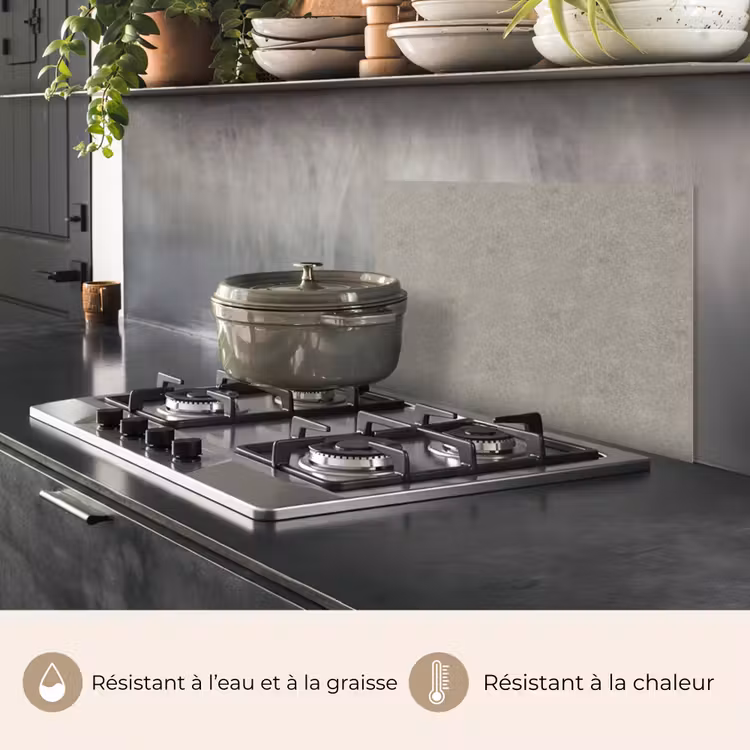 Fond de hotte - Béton - Gris - Motifs - Industriel — 2