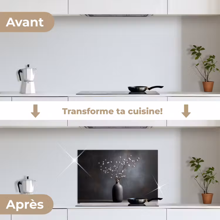 Fond de hotte - Branches - Vase - Sphères - Blanc — 7