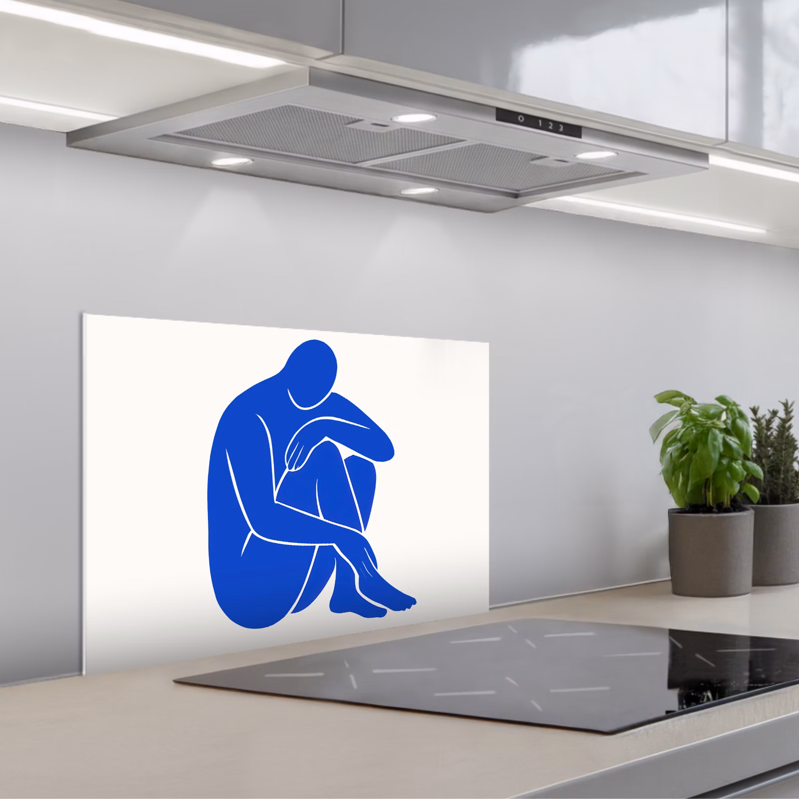 Fond de hotte - Corps - Abstrait - Bleu — 1