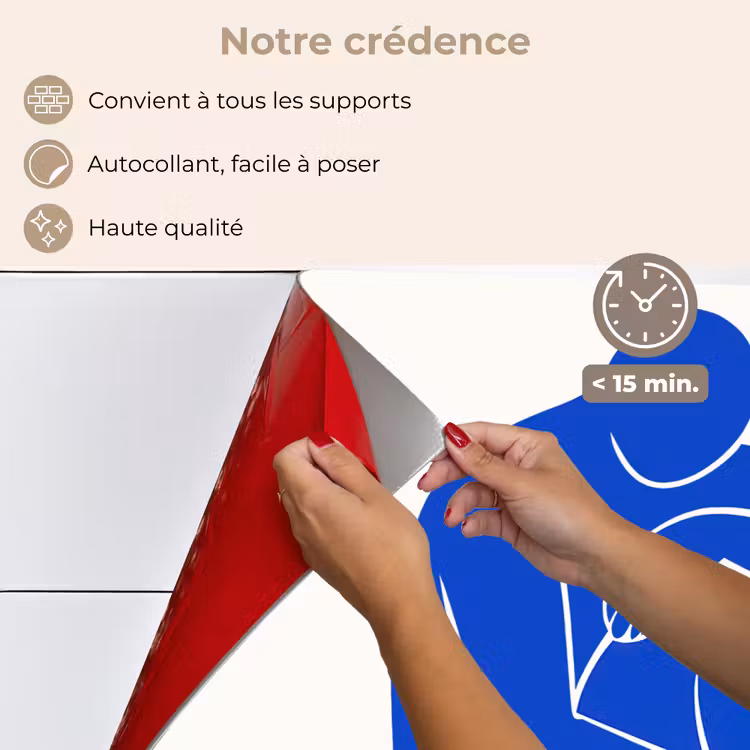 Fond de hotte - Corps - Abstrait - Bleu — 4