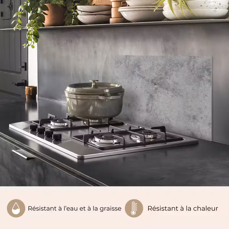 Fond de hotte - Béton - Gris - Motifs — 2