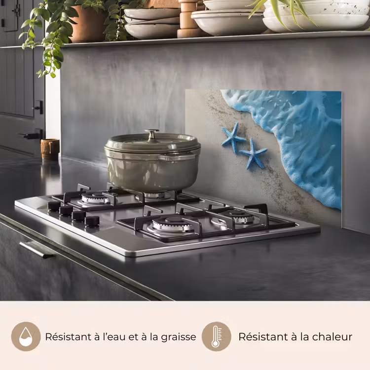 Fond de hotte - Étoile de mer - Sable - Mer - Bleu — 2
