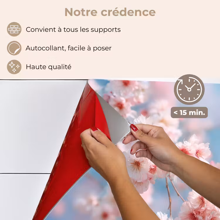 Fond de hotte - Branches - Fleurs - Rose — 4