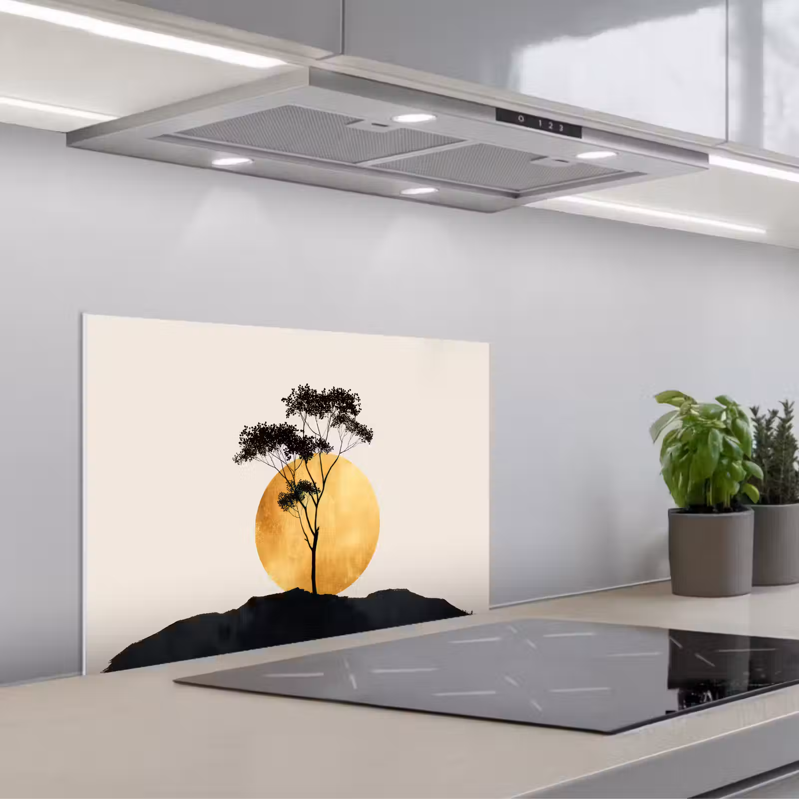 Fond de hotte - Arbre noir - Cercle d'or - Colline — 1