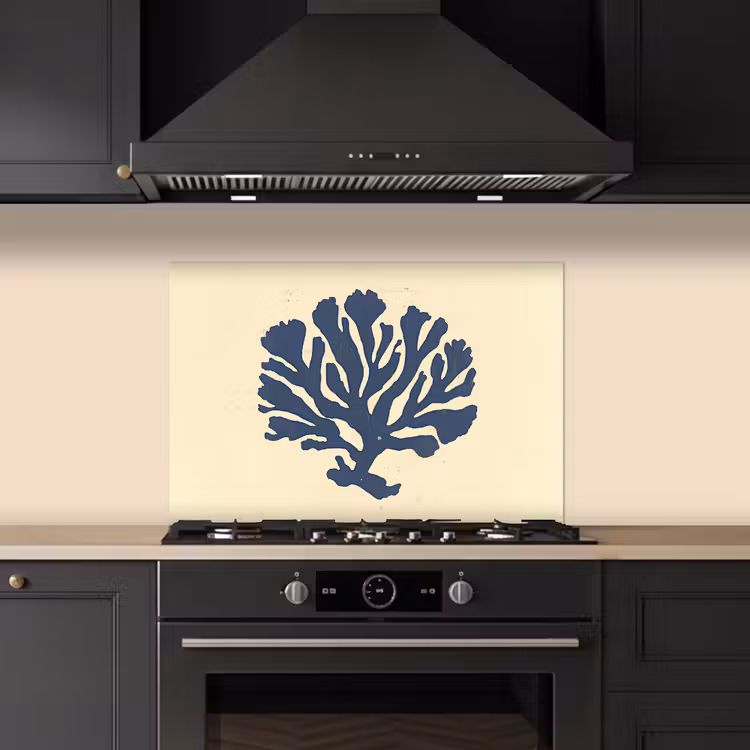Fond de hotte - Corail bleu - Branches - Beige — 5
