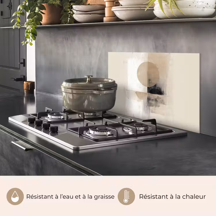 Fond de hotte - Cercle - Composition - Profondeur - Beige — 2