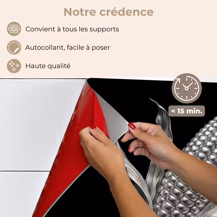 Fond de hotte - Corncob - Métal brillant - Elégant — 4