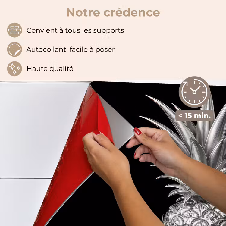 Fond de hotte - Ananas - Détaillé - Feuilles — 4