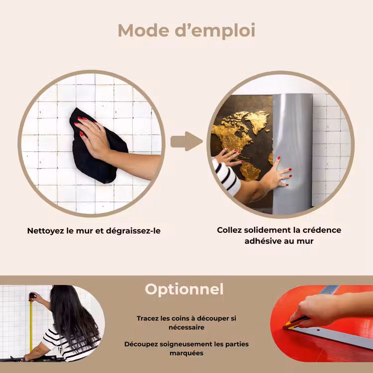 Fond de hotte - Carte du monde - Or - Rouille — 6