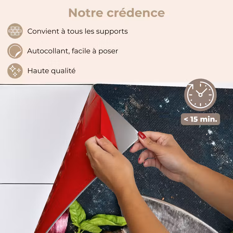 Fond de hotte - Couteau de chef et ingrédients frais — 4