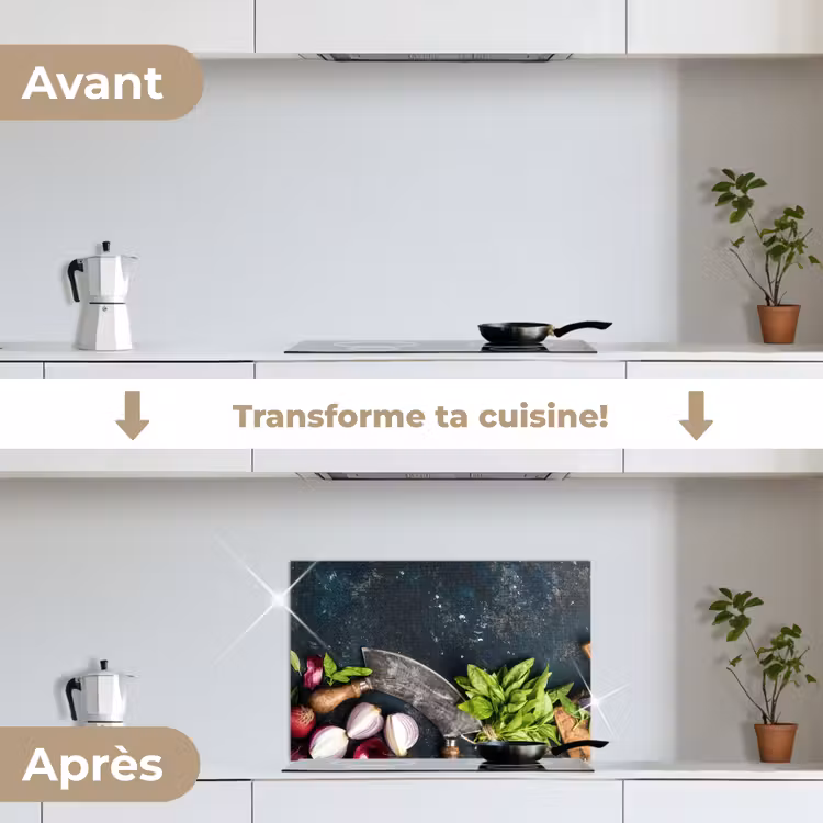 Fond de hotte - Couteau de chef et ingrédients frais — 7