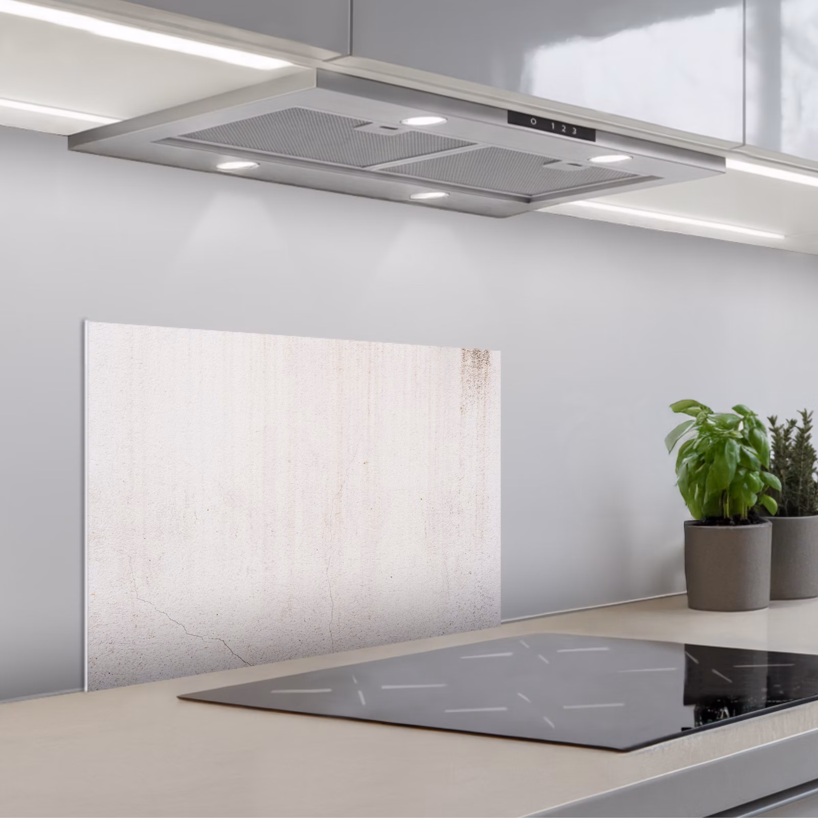 Fond de hotte - Béton - Mur - Blanc — 1