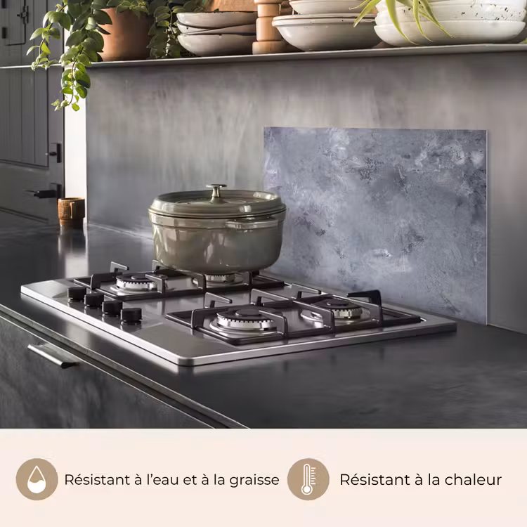 Fond de hotte - Ardoise - Béton - Rétro - Structures - Gris - Rustique — 2