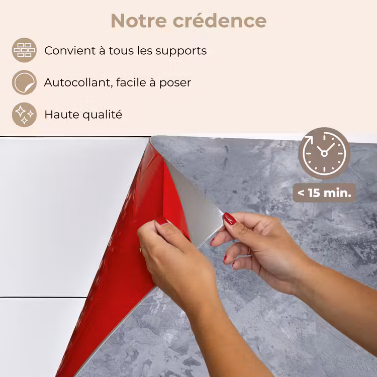 Fond de hotte - Ardoise - Béton - Rétro - Structures - Gris - Rustique — 4