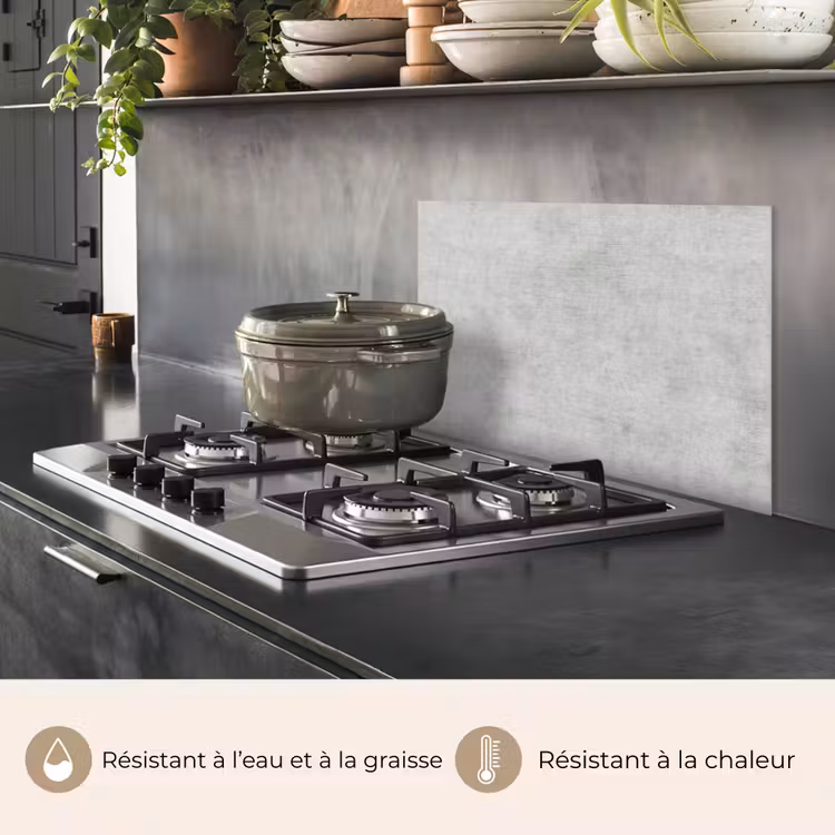 Fond de hotte - Béton - Gris - Industriel - Motif — 2