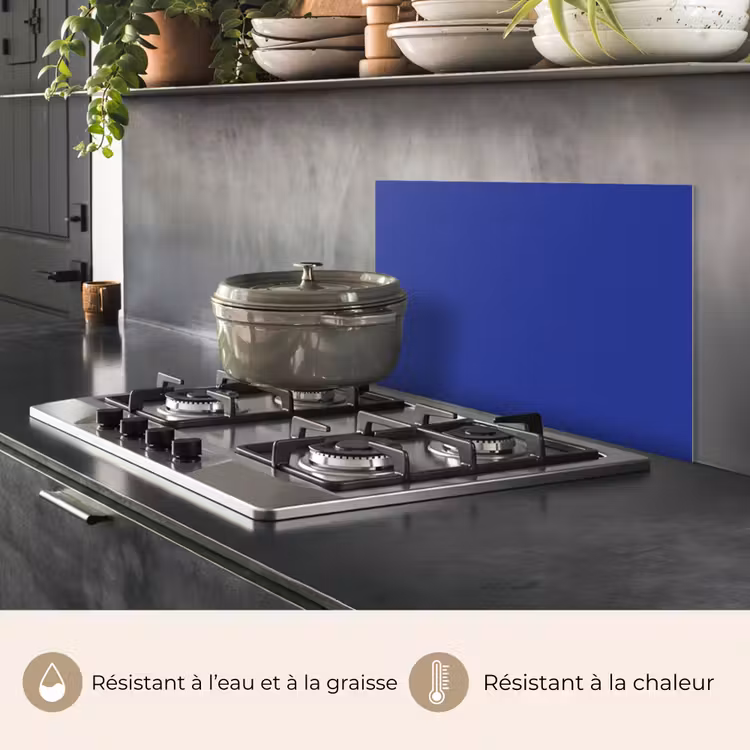 Fond de hotte - Bleu - Couleur unie - Bleu foncé — 2