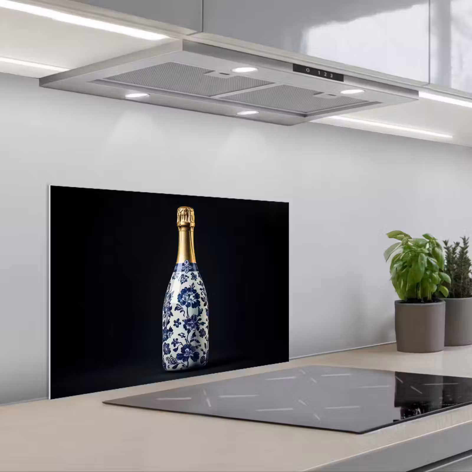 Fond de hotte - Champagne - Fleurs - Or - Chic — 1