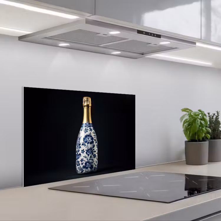 Fond de hotte - Champagne - Fleurs - Or - Chic — 1