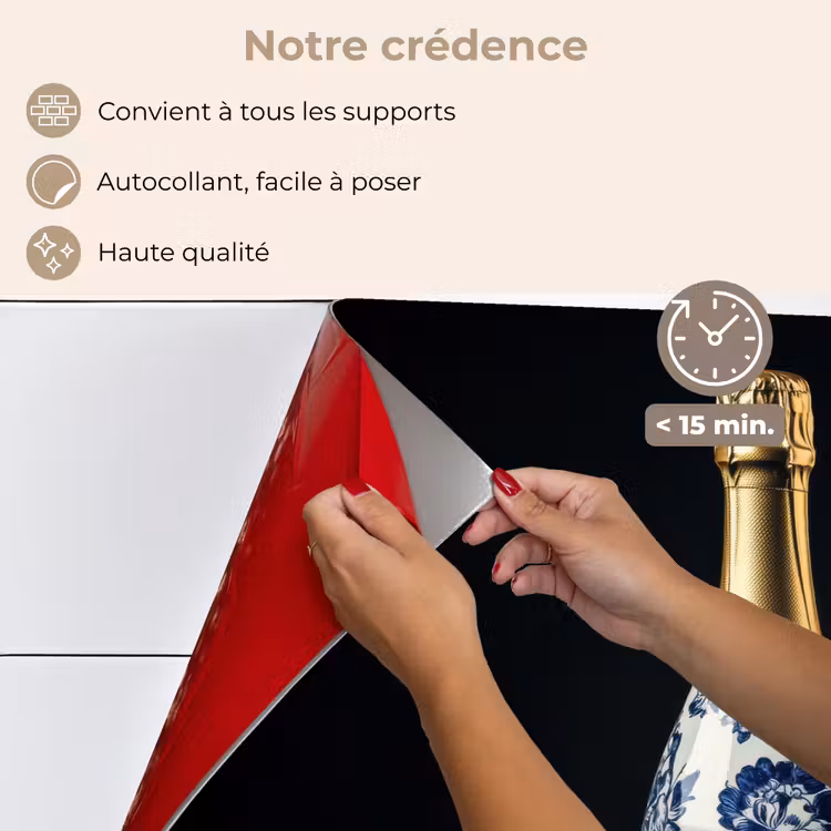 Fond de hotte - Champagne - Fleurs - Or - Chic — 4