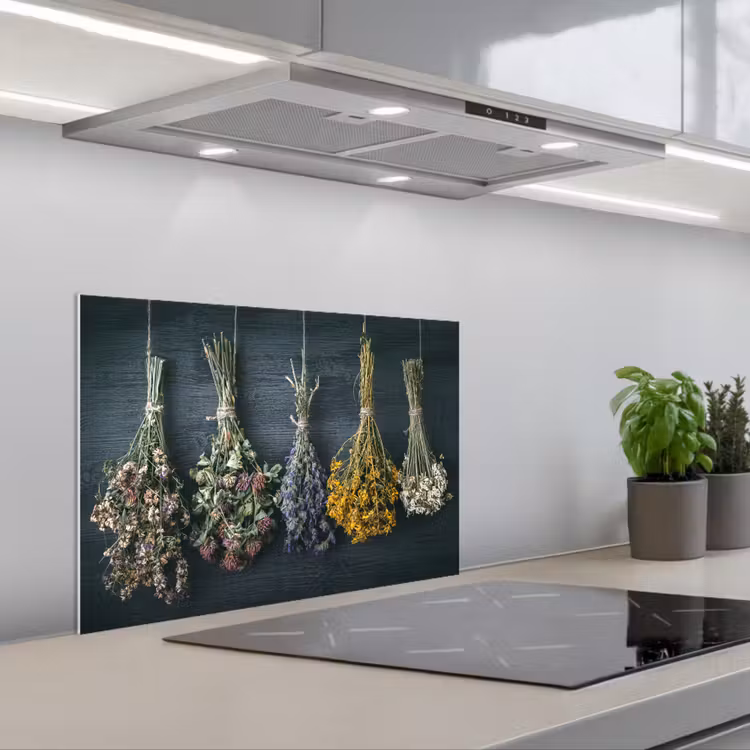 Fond de hotte - Fleurs sèches - Fleurs - Bouquet - Nature morte - Corde - Liasse — 1