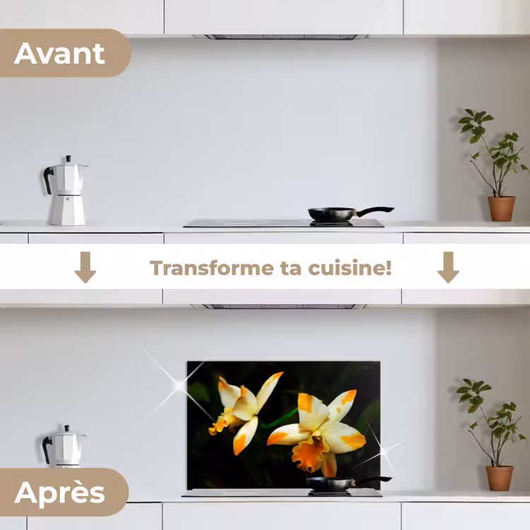 Fond de hotte - Deux fleurs d'orchidée — 7
