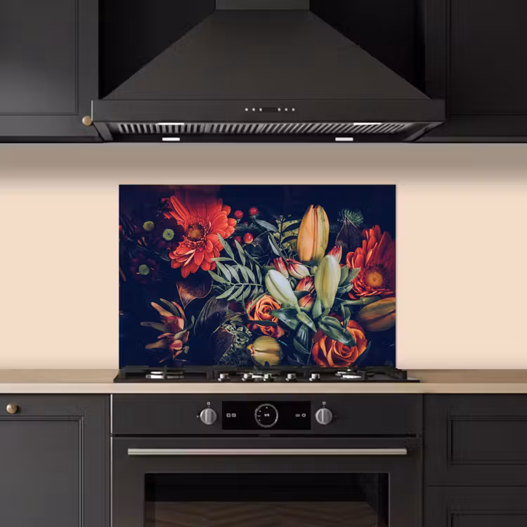 Fond de hotte - Bouquet - Nature morte - Fleurs - Plantes - Rouge — 5