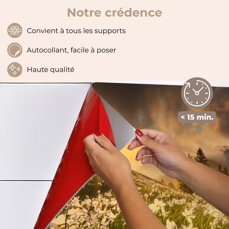 Fond de hotte - Champ de fleurs - Collines - Coucher de soleil - Montagne - Nature - Blanc - Collines — 4