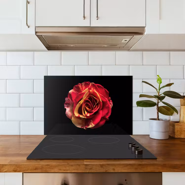 Fond de hotte - Fleur - Rose - Rouge - Noir — 3