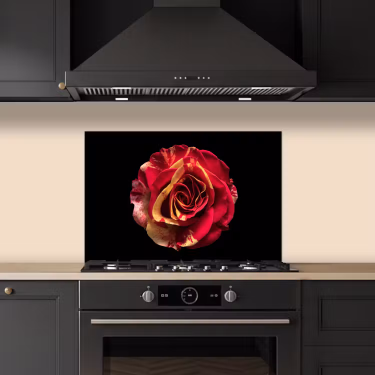 Fond de hotte - Fleur - Rose - Rouge - Noir — 5