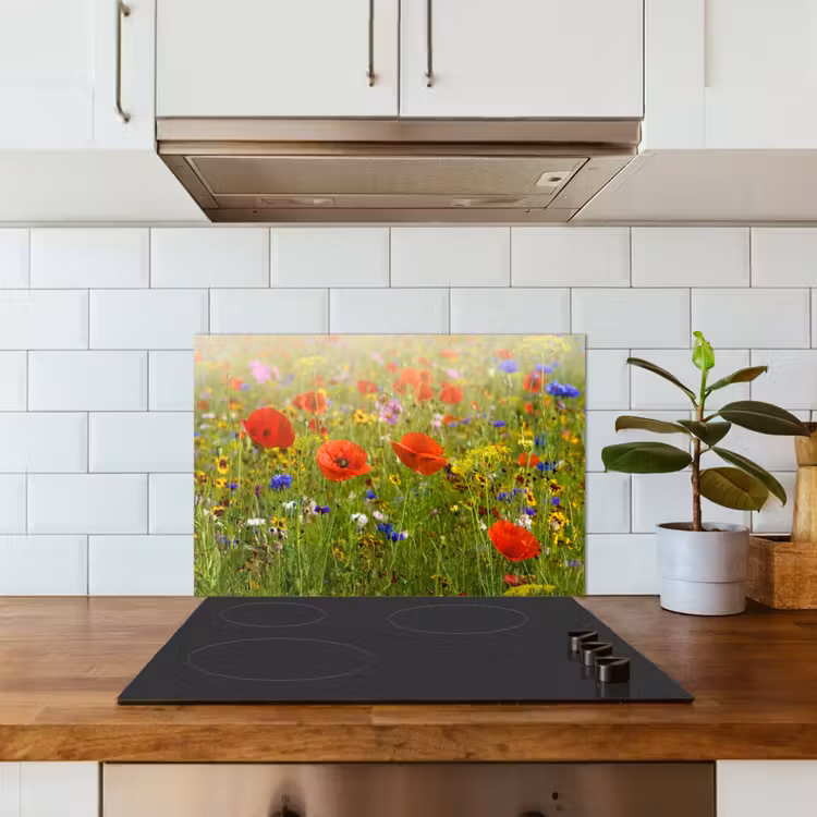 Fond de hotte - Champ fleuri dans les lueurs de l'été — 3
