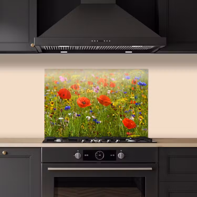 Fond de hotte - Champ fleuri dans les lueurs de l'été — 5