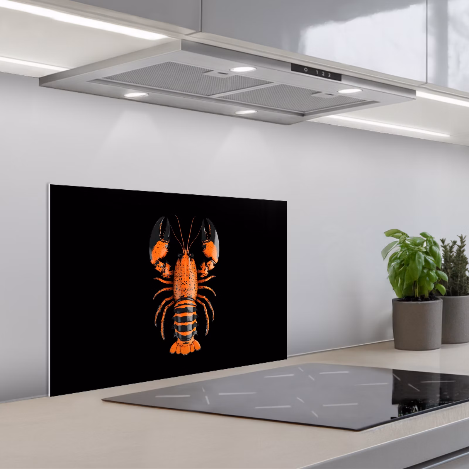 Fond de hotte - Cancer - Orange - Noir - Moderne — 1