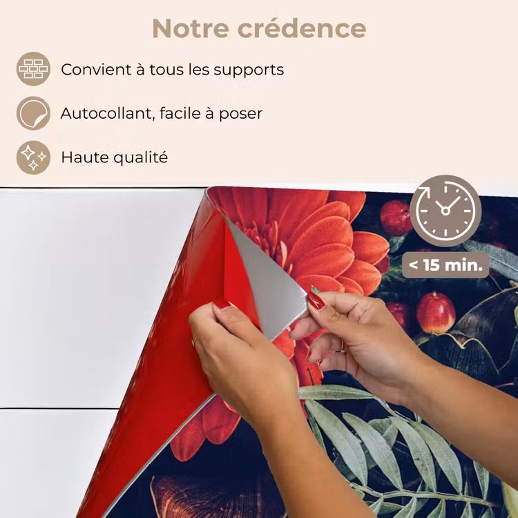Fond de hotte - Bouquet d'automne en velours — 4