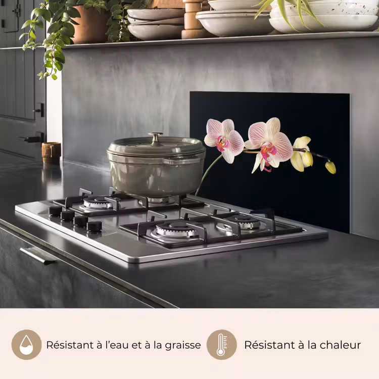 Fond de hotte - Élégance de l'orchidée rayée — 2