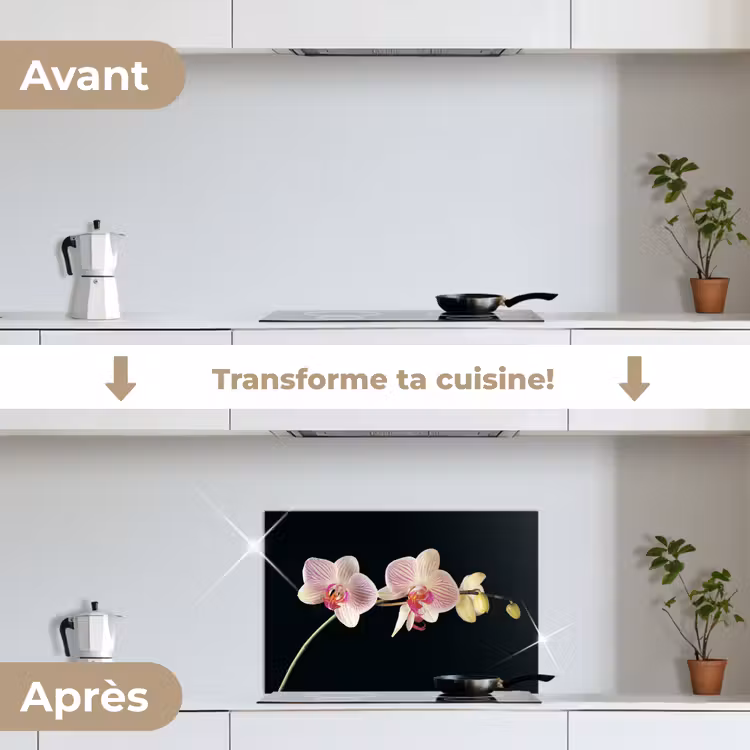 Fond de hotte - Élégance de l'orchidée rayée — 7