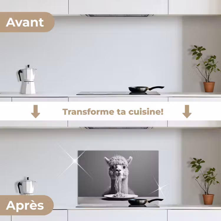 Fond de hotte - Alpaga - Pâtes - Noir - Blanc - Drôle - Animaux — 7